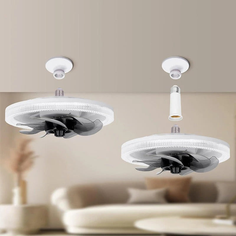2-in-1 Silent Adjustable Fan Light with Remote Control