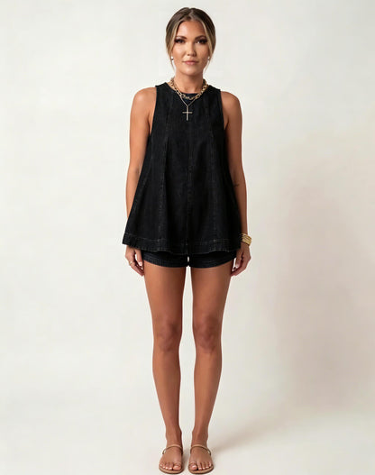 Denim Two-Piece Set