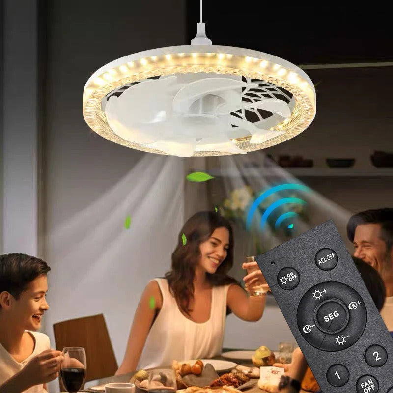 2-in-1 Silent Adjustable Fan Light with Remote Control