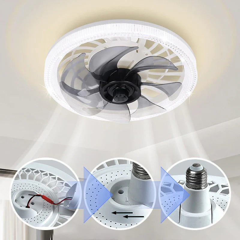 2-in-1 Silent Adjustable Fan Light with Remote Control