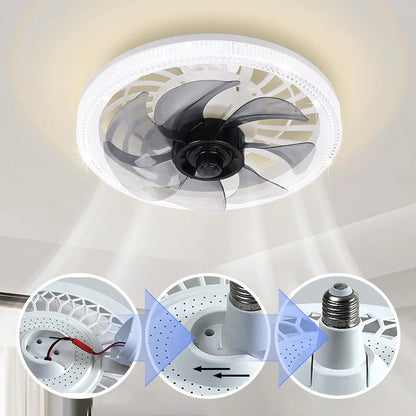 2-in-1 Silent Adjustable Fan Light with Remote Control