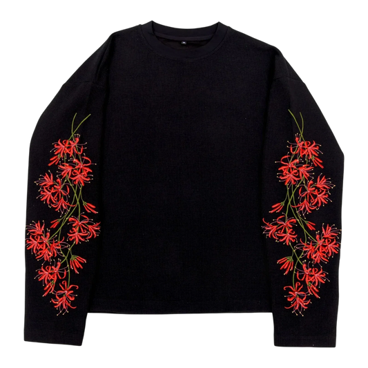 Unisex Retro Peach Blossom T-Shirt: Trendy Embroidered Top (Instagram Style)